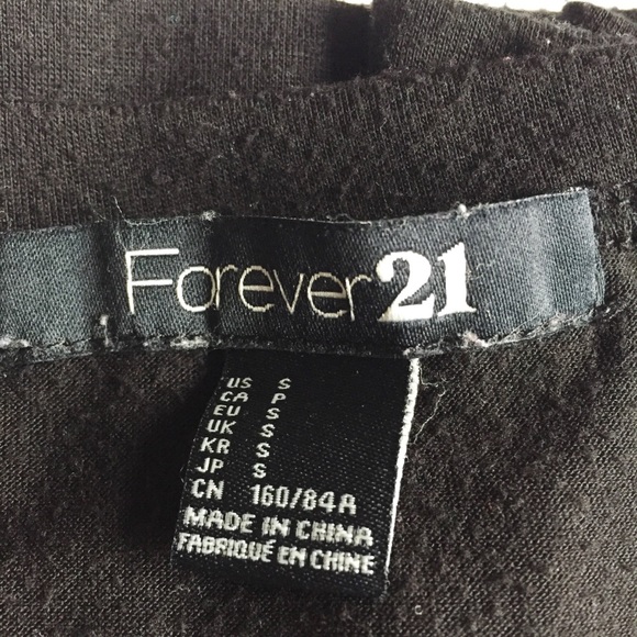 BLACK FOREVER 21 SHIRT WITH SEQUINS - Picture 5 of 6